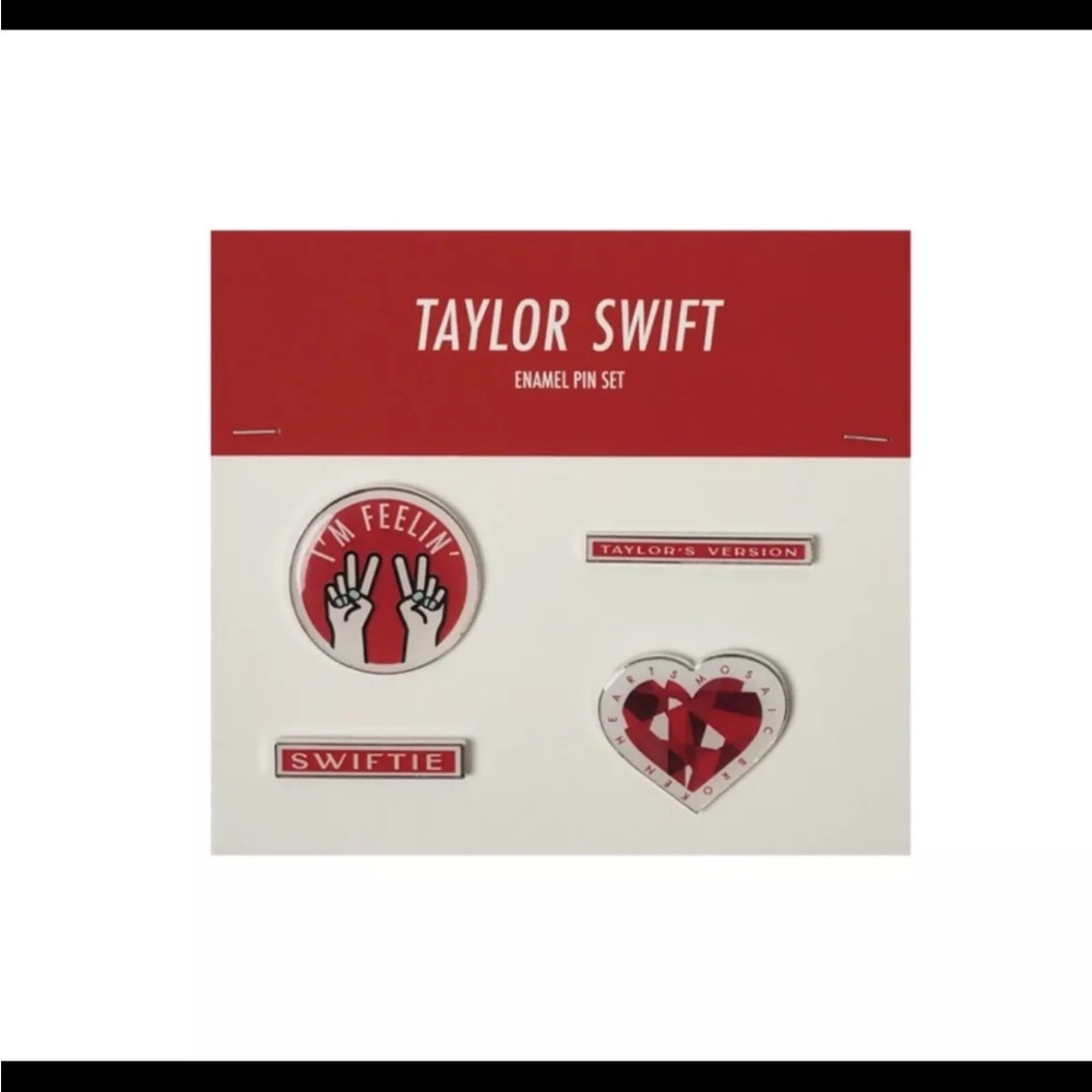 Taylor Swift RED (Taylor's Version) "I'm feeling 22" Enamel Pin Set NWT SEALED